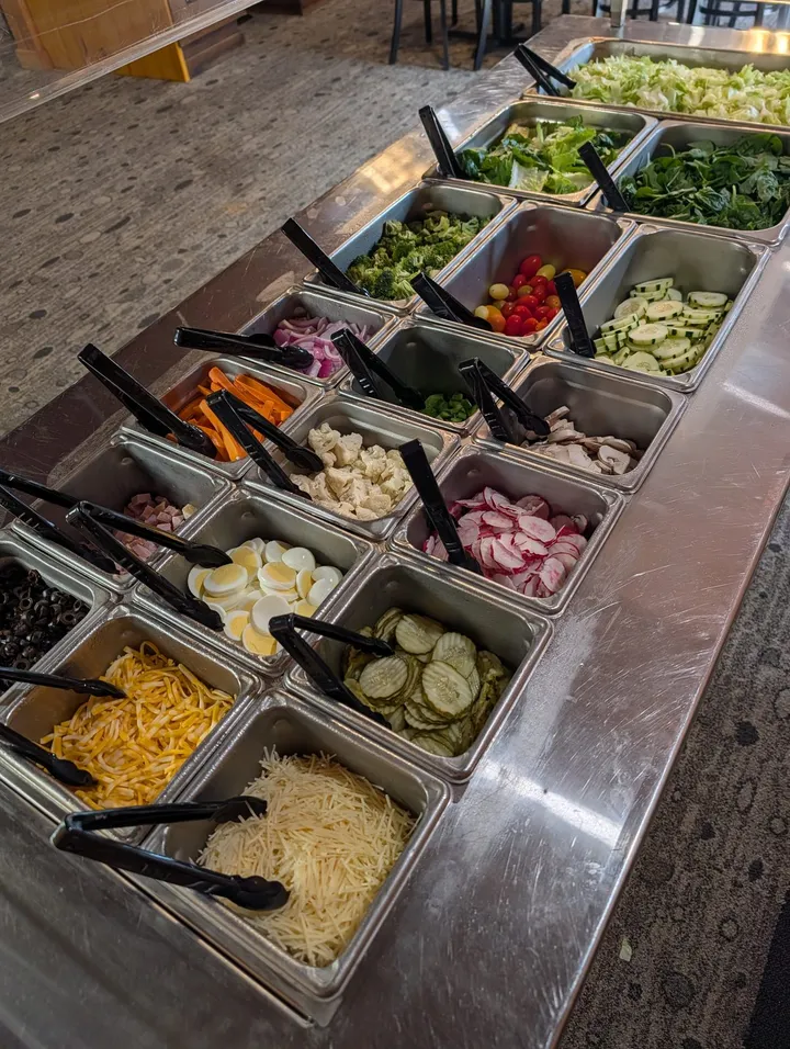 Fresh salad bar at Brick and Copper